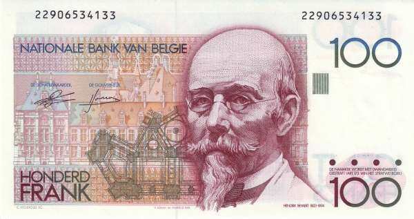 BelgiumPick142ND1982-94100Francs142x76A