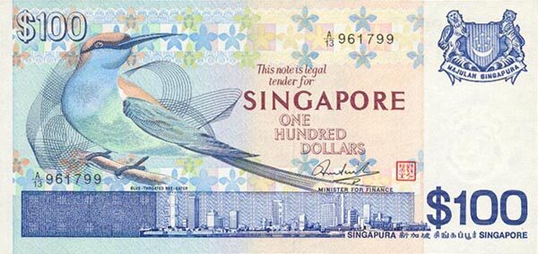 SingaporePick14ND1977100Dollars165x78A