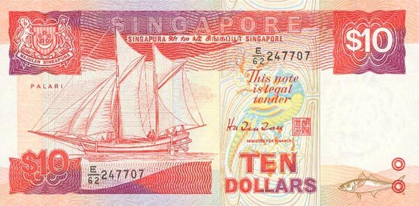 SingaporePick20ND198810Dollars141x69A